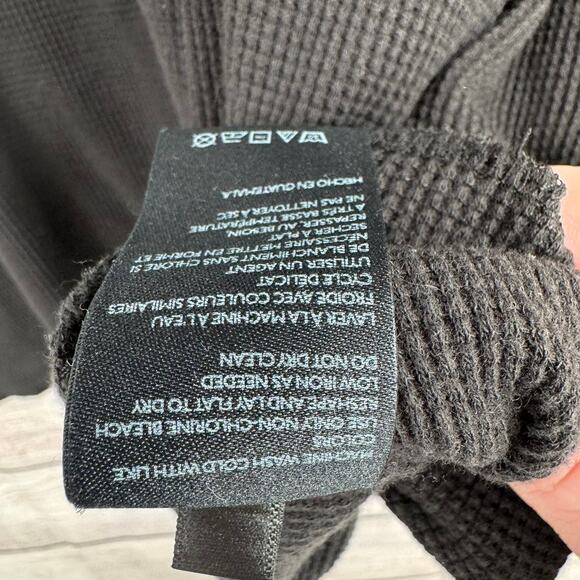 Art of Anthropologie Sharlene Artsy Thermal Shirt Mens Small Black Gray Visions - Picture 5 of 7